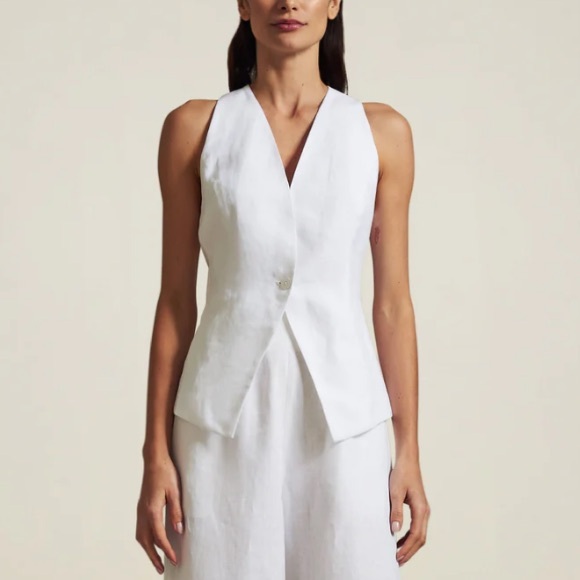 KALLMEYER Dauphine linen vest size L - BNWT - Picture 1 of 9